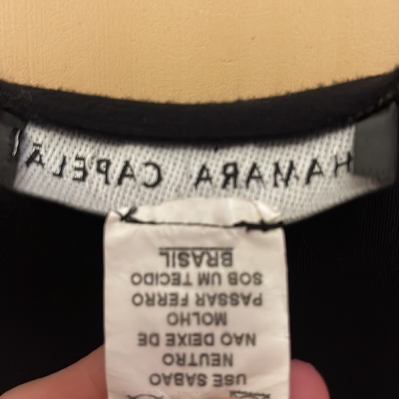 - Thamara Capelao beaded crisscross strap slight asymmetric hem Flowy Blac… - Picture 10 of 10